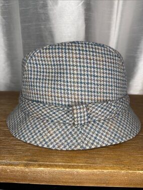 Vintage Country Gentleman Tweed Fedora Hat Houndstooth Men’s M English Country